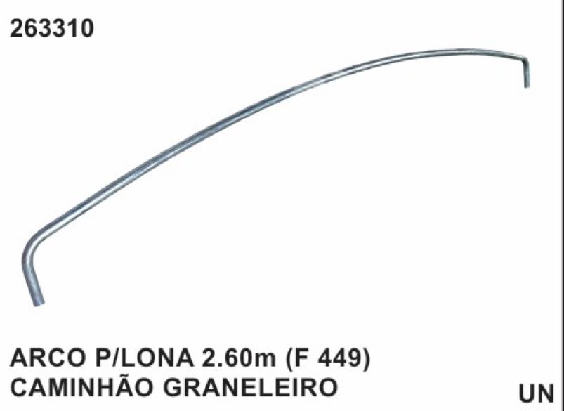  ARCO P/LONA 2.60m CAMINHÃO GRANELEIRO