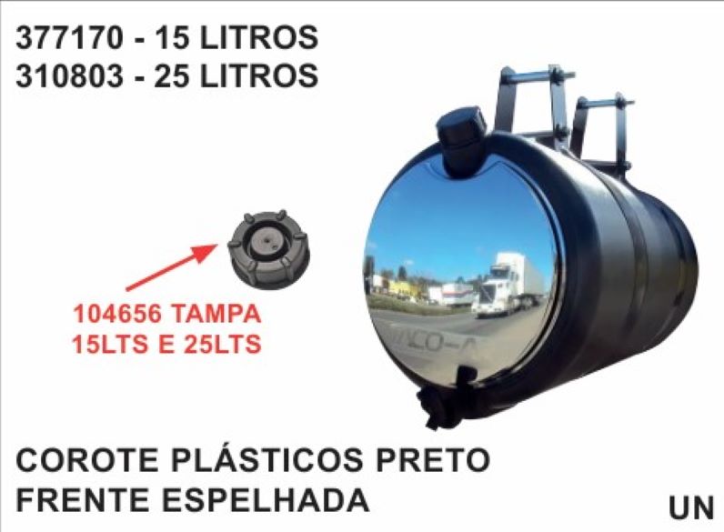  COROTE PLÁSTICOS PRETO  FRENTE ESPELHADA