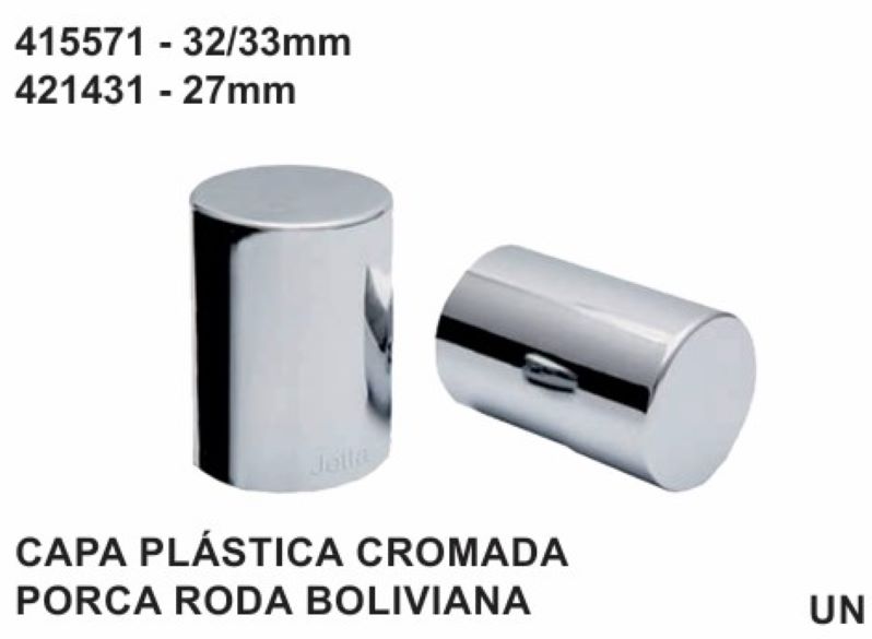 CAPA PLÁSTICA CROMADA  PORCA RODA BOLIVIANA