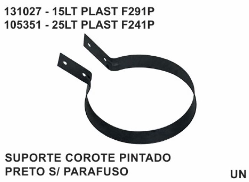 SUPORTE COROTE PINTADO  PRETO S/ PARAFUSO